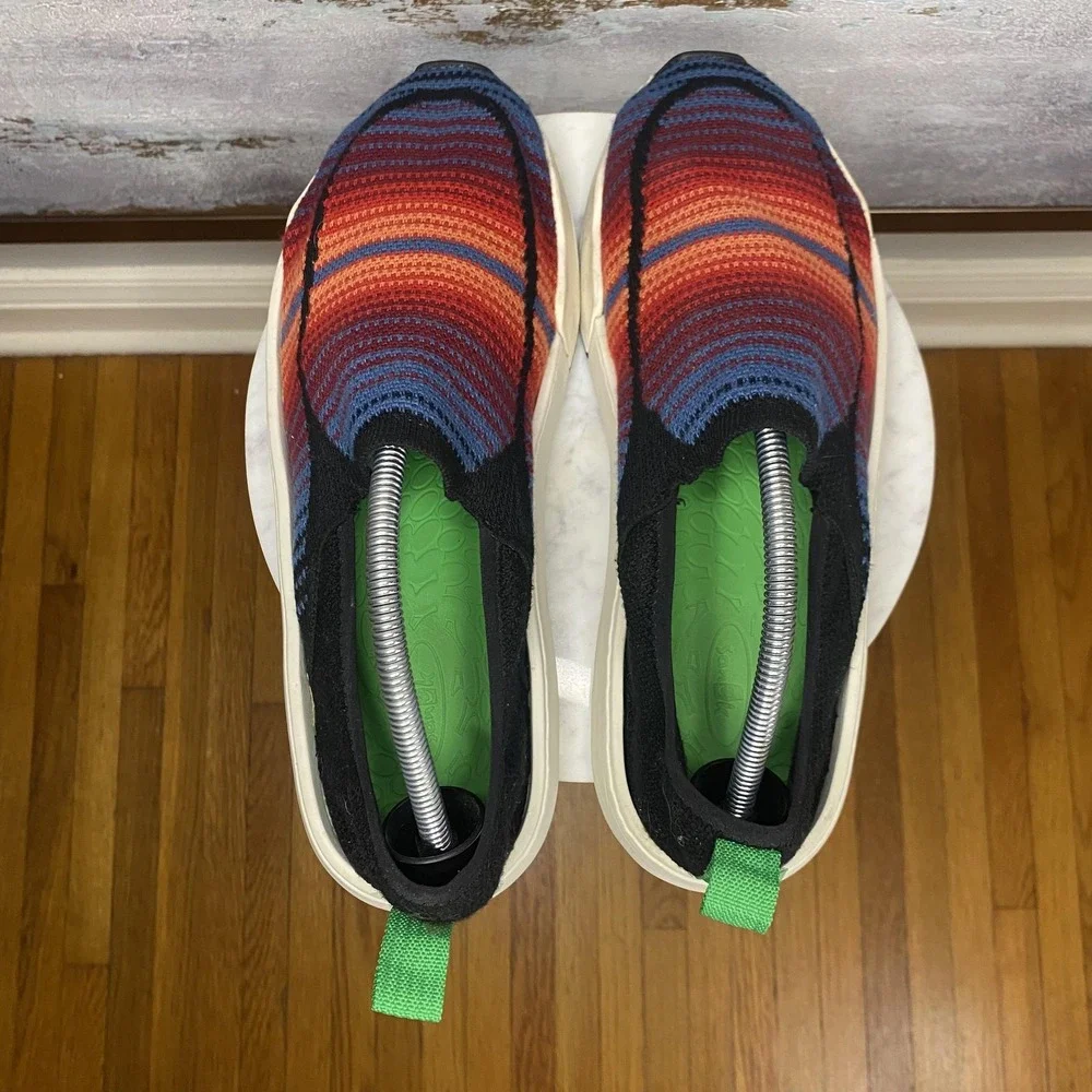 Sanuk Shoes Mens Size 10 Multicolor Knit Slip On Casual Comfort Sneakers